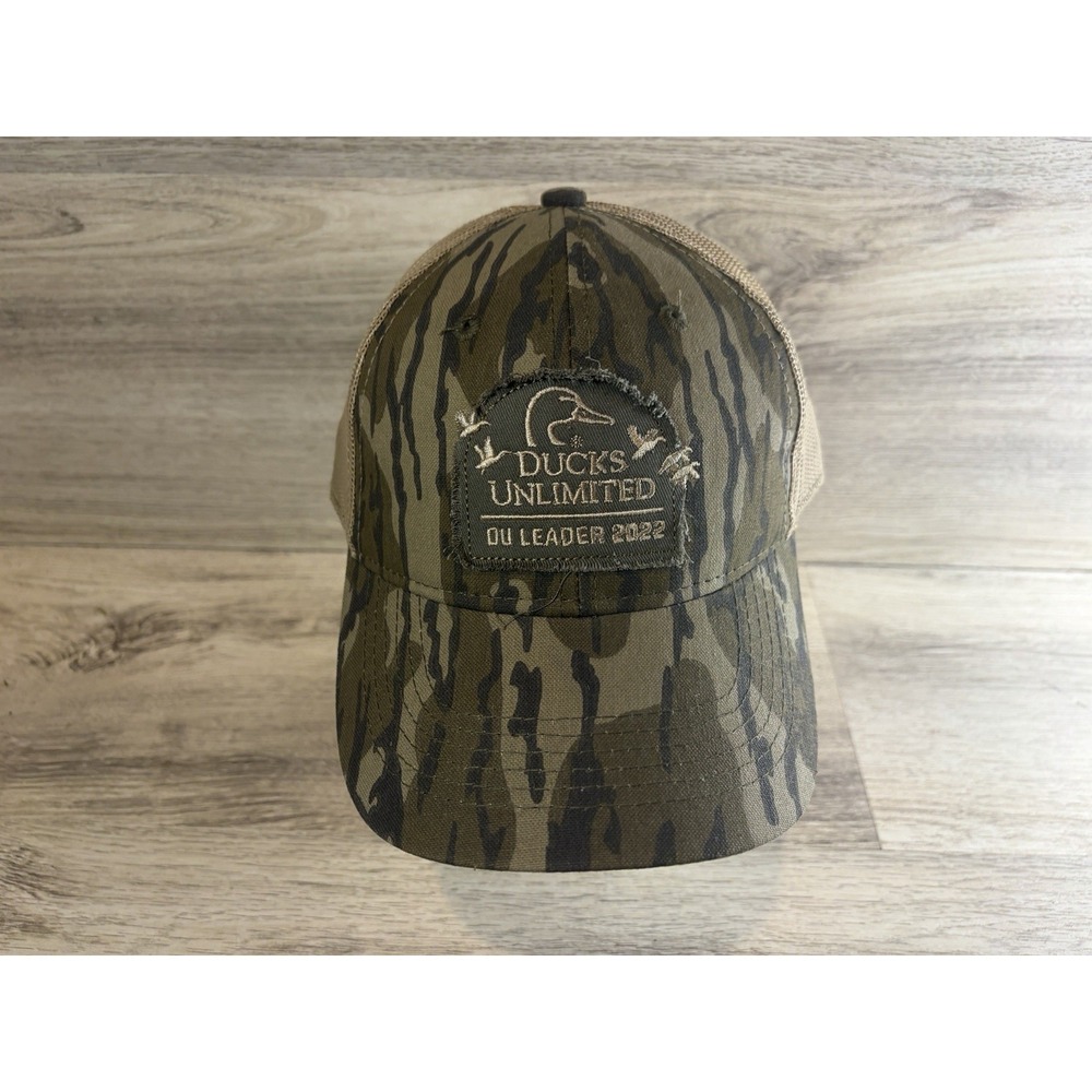 Ducks Unlimited 2022 Mossy Oak Camo Mesh StrapBack Adjustable Hat Cap Hunting